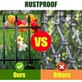 thumbnail image 3 of Thealyn Metal Decorative Garden Fence 22" W x 18" H (5 Panels, Total Length 9.17 ft), Border Folding Fence, Landscape Fencing for Flower Bed, Yard, Animal Barrier,Black, 3 of 4