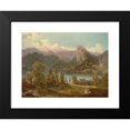 thumbnail image 2 of Anton Karinger 24x19 Black Modern Framed Museum Art Print Titled - View of the Castle and Island with St Mary's Church on Lake Bled, 2 of 5