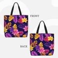 thumbnail image 2 of Fotbe Purple Flower Bolsa Tote con Estampado para Mujer, Bolsos con Cremallera, Bolsa de Hombro Casual de Gran Capacidad con Bolsillos Internos, 2 of 7