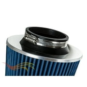 Cold Air Intake System with Heat Shield Kit + Filter Combo Blue Compatible For 16-24 Chevy Camaro 3.6L V6