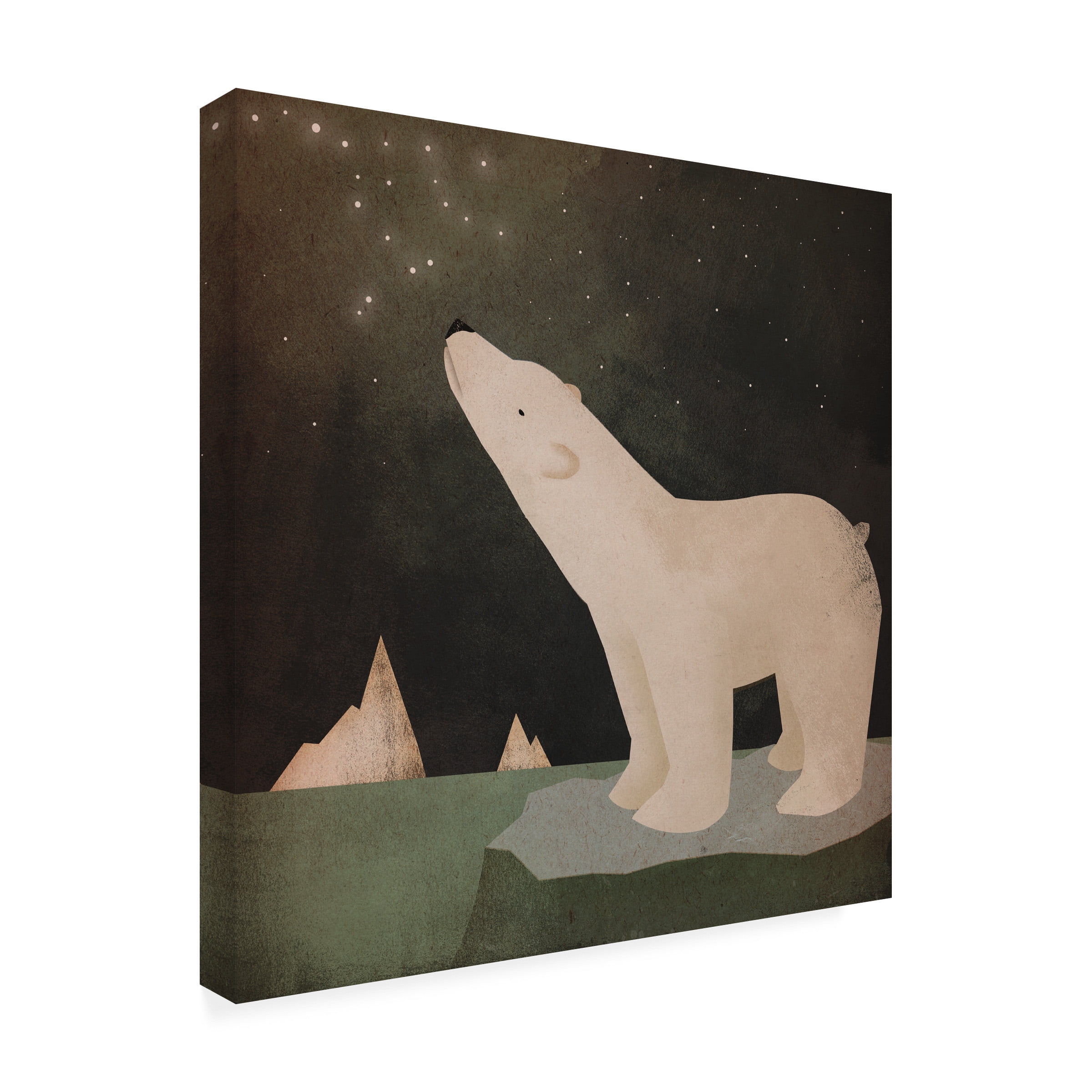 Trademark Fine Art 'Constellations Polar Bear' Canvas Art by Ryan Fowler