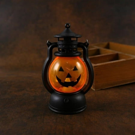 

Halloween Pumpkin Lamp Mini Candle Lantern Fall Decor with Hanging Loop Pumpkin Lantern Led Night Light Battery Operated for Halloween Ghost Party Home Outdoor Yard Decor 1 Pack