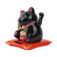 thumbnail image 2 of Maneki Neko Solar Powered Lucky Cat Happy Cat Waving Arm Fortune Cat Black, 2 of 5