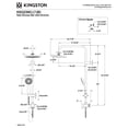 thumbnail image 3 of Kingston Brass KSG2398D Concord Wall Mount Rain Drop Shower System with Hand Shower in Brushed Nickel, 3 of 7