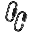 thumbnail image 1 of Uxcell 2-Pack Chain Quick Links, M6 Electroplated Iron 2.28 Inch Heavy Chain Connector Link 33Lbs Weight Capacity, 1 of 6