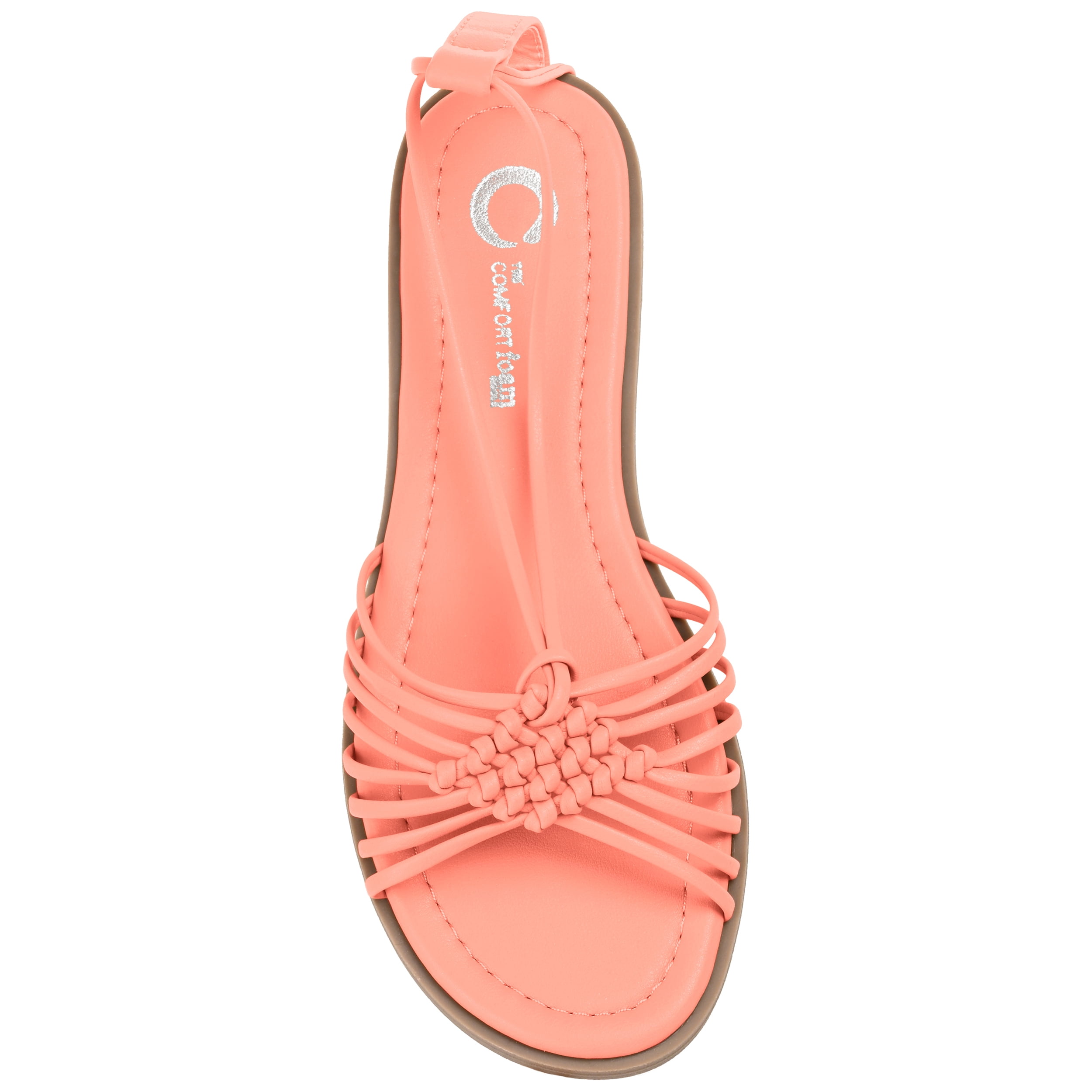 Journee Womens Jess Ankle Wrap Low Block Heel Sandals