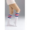 thumbnail image 2 of 36 Pairs Of Yacht & Smith 26 Inch Wholesale Women's Tube Socks, Women's Cotton Referee Sport Socks Size 9-11 (White w/Stripes), 2 of 4