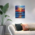 thumbnail image 5 of 12x16 inch Oil Paintings On Canvas The Sea And Sunset,Home Decor Bathroom Accessory,Charm Sea And Sunset Modern Art Poster Prints,Gifts For Landscape Enthusiasts,For Cafes,Bar,Lounge,Man Cave, 5 of 6