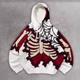 thumbnail image 2 of SJLDQY Halloween Hoodies for Men Hallowmas Pullover Hooded Sweatshirts for Men Skeleton Graphic Funny Y2K Fall Winter Hoodie With Pocket, 2 of 3