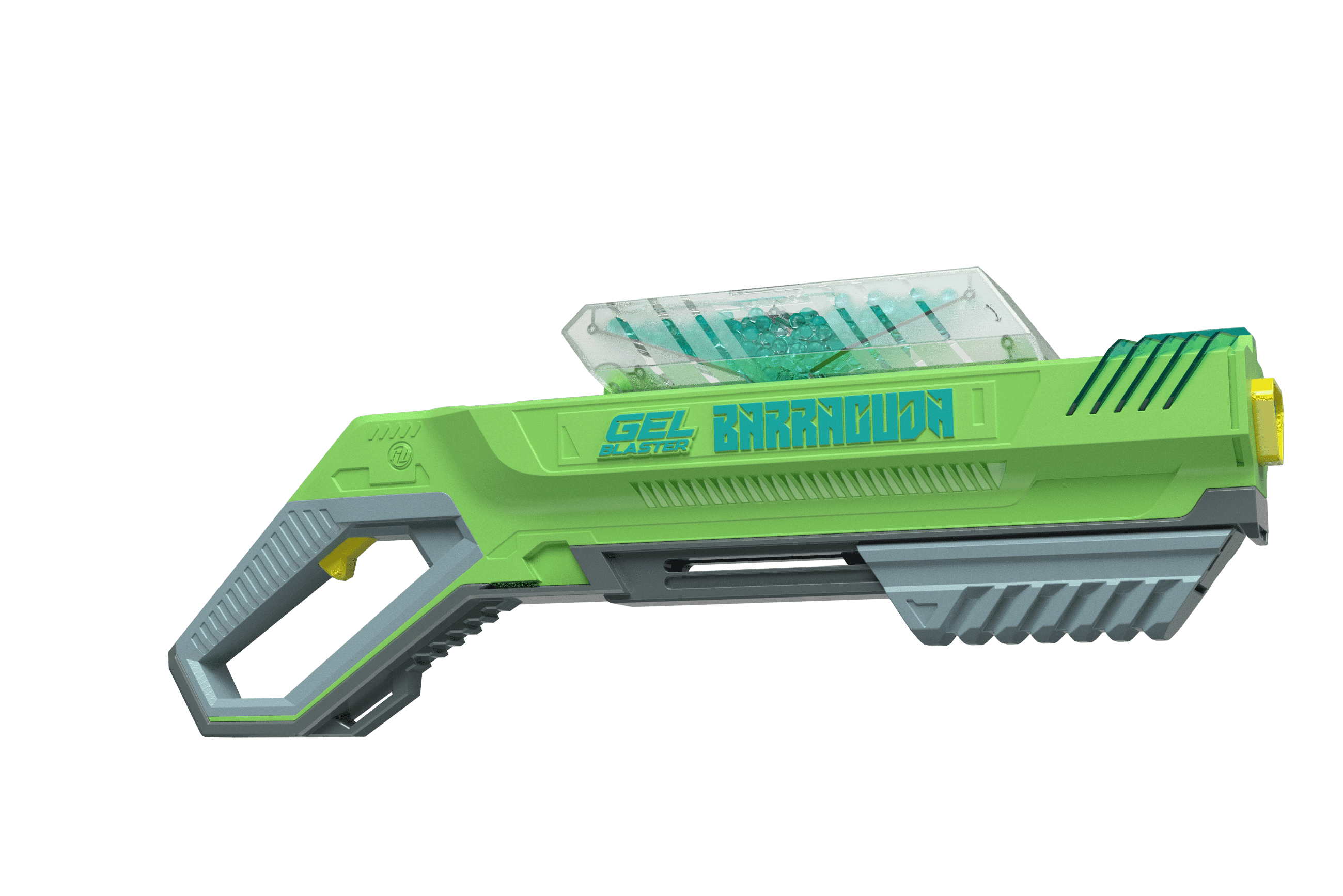 Gel Blaster Barracuda Pump Action Indoor/Outdoor Blaster with 10,000 Electric Green Gellets