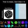 thumbnail image 2 of 16Pcs Sports Ball Stencils Football Basketball Baseball Table Tennis Badminton Golf Reusable White Plastic Template for DIY Painting on Wood Drawings Canvas DIY Decor (5x5 Inch), 2 of 6