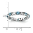 thumbnail image 4 of Auriga Fine Jewelry 925 Sterling Silver Blue Topaz Ring for Women Size 9, 4 of 7