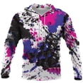 thumbnail image 4 of Tie Dye Men's Hoodie Fashion Graphic Cold Weather Sweatshirt Men Long Sleeve Pullover with Pockets White 4XL, 4 of 5