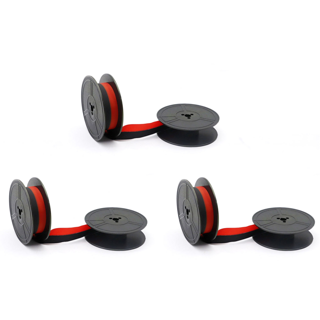 3PCS GR1 Typewriter Ribbon Twin Spool Typewriter Ribbon Replacement for Most Typing Ribbon (Black&Red),3 x Typewriter Ribbon,Black&Red