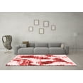 thumbnail image 3 of Ahgly Company Indoor Round Abstract Red Modern Area Rugs, 8' Round, 3 of 4
