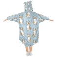 thumbnail image 2 of Wearable Blanket with Sleeves and Pocket Oversized Hooded Sweatshirt 3-14 YR Cute Little Dog Pattern S, 2 of 7