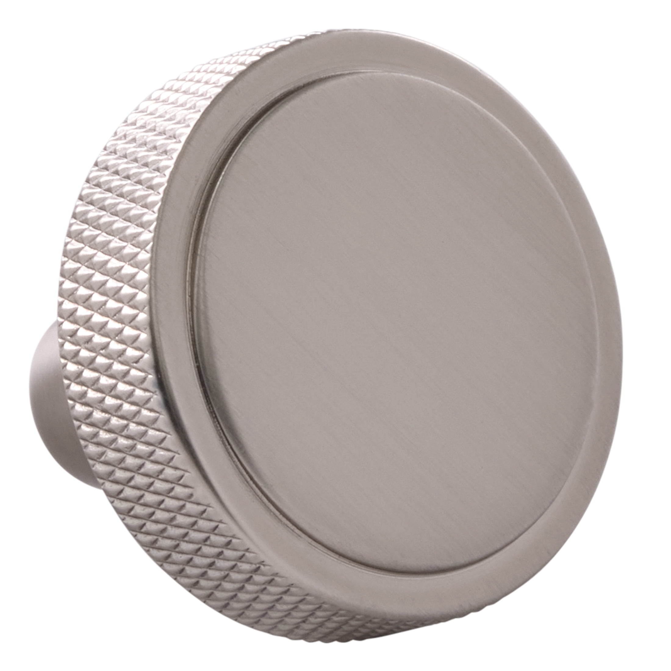 Better Homes & Gardens 1.18" Knurled Knob, 2 Pack, Brushed Nickel