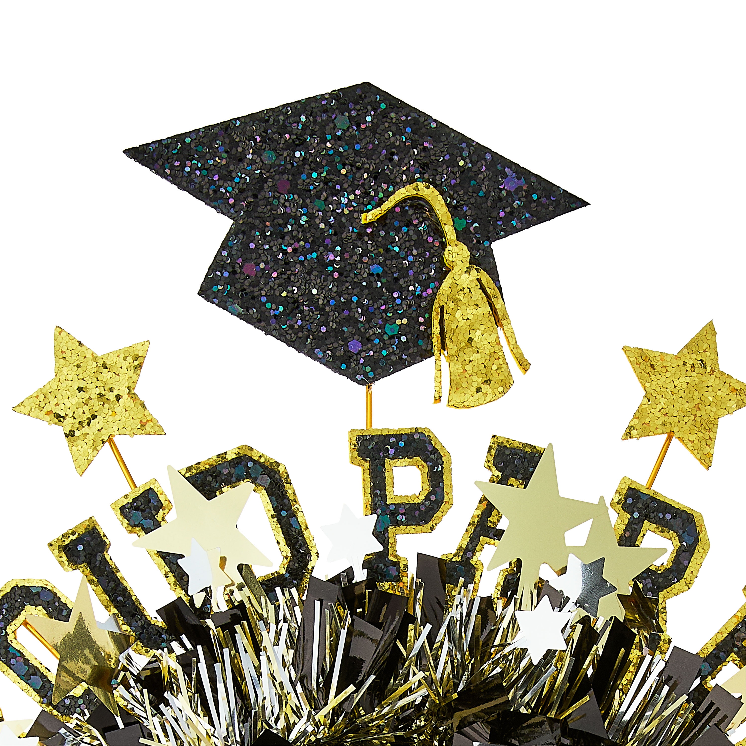 Grad Cap Headband 6-Pack Graduation Cap Headbands - Class Of 2025 Black ...
