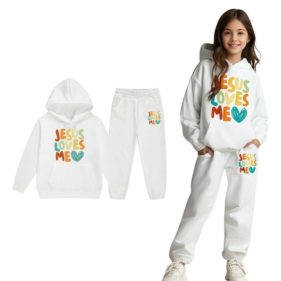 Kids Boys' Tracksuits Long Sleeve Soft Hoodie and Jogger Sweatpants 2 Pcs Fall Winter Clothes Clothes for Teen Girls 3-4 Years Cute Boy Girl Clothing