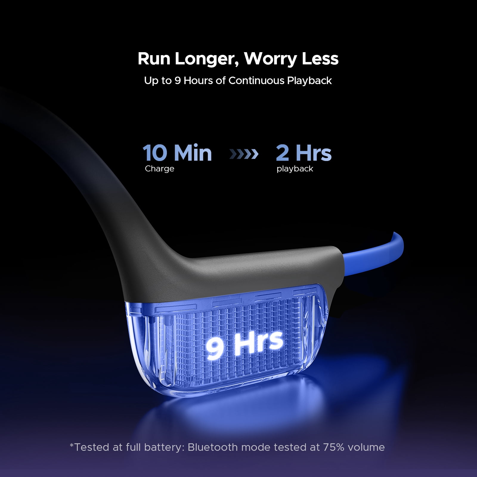 Doogee Bone Conduction Headphones, IP67 Waterproof Open Ear Headphone with LED Power Display, 9H Bluetooth 6.0 Sports Running Headphones, Dual Device Connection for Running, Cycling, Fitness