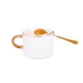 thumbnail image 1 of Taza de cerámica con cuchara de acero inoxidable para sujeción en el borde., 1 of 1