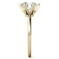thumbnail image 5 of Solitaire Brilliance 2CT Round Brilliant Moissanite Solitaire Engagement 6 Prong Ring 18K Yellow Gold, Ring Size 11, 5 of 5