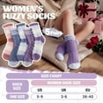 thumbnail image 4 of KinKnit Fuzzy Socks for Women, Soft Comfy Cozy Fluffy Thick Winter Warm Fleece Slipper Socks, Valentines Day Gifts for Women, 4 of 14