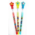 thumbnail image 3 of Tiny Mills 24 Pcs Superhero Text Multi Point Stackable Pencil With Eraser For Superhero Birthday Party Favor Prize Carnival Goodie Bag Stuffers Classroom Rewards, 3 of 4