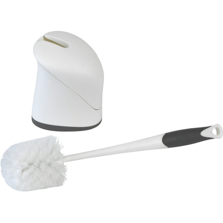 18.5 Toilet Brush Set in White/Blue CLEANHOME