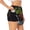 Black, variant on bass Printed 2 in 1 Women's Workout Shorts for Athletic Gym Running Shorts with Phone Pockets-Large
