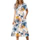 thumbnail image 1 of Vestido de Verano de Manga Corta para las Mujeres una Línea de Playa Casual, Bolsillos de Primavera Suelto Vestido de Poliéster, 1 of 9