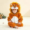 thumbnail image 5 of Animal Jumpsuit for Kids Flannel Hooded Onesie with Full Zipper Cute Animal Print Ears and Tail for Baby Toddler Infant Animal Costume, 5 of 5