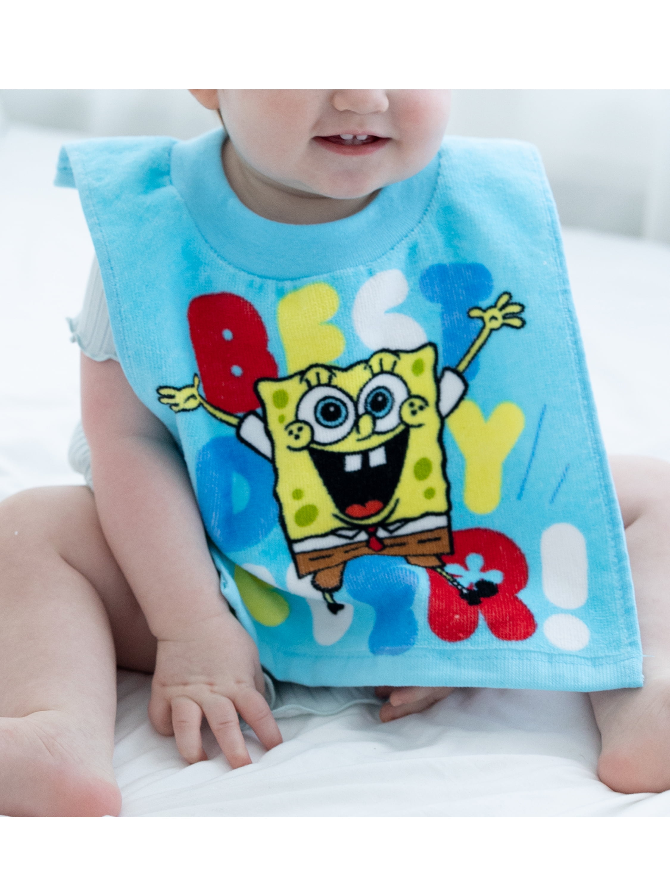 Nickelodeon Sponge Bob Square Pants 2 Pack Infant Pullover Towel Bibs