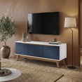 thumbnail image 1 of Mueble TV 55" 3 Puertas 136 cm Blanco/Azul Kappesberg, 1 of 9