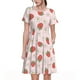 thumbnail image 1 of Easygdp Strawberry Floral para Vestido Transpirable de Mujer, Vestido Suelto de Manga Corta con Pliegues y Bolsillos para el Verano, 1 of 6