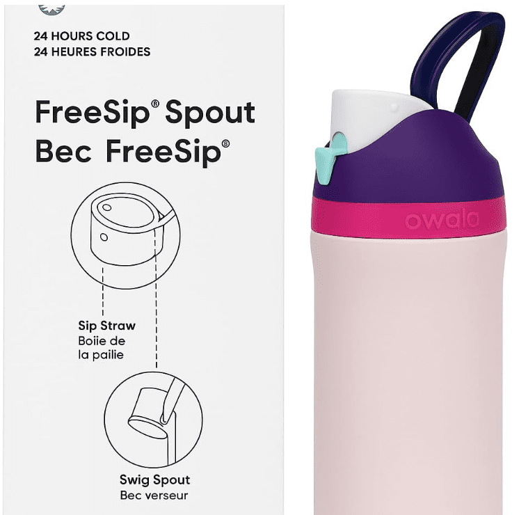 Owala Kids FreeSip Insulated Stainless Steel Water Bottle with