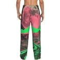 thumbnail image 2 of Bixox Men's Neon Desert Moon Patterned Pajama Pants with Pockets Lounge Clothes for Home, 2 of 5