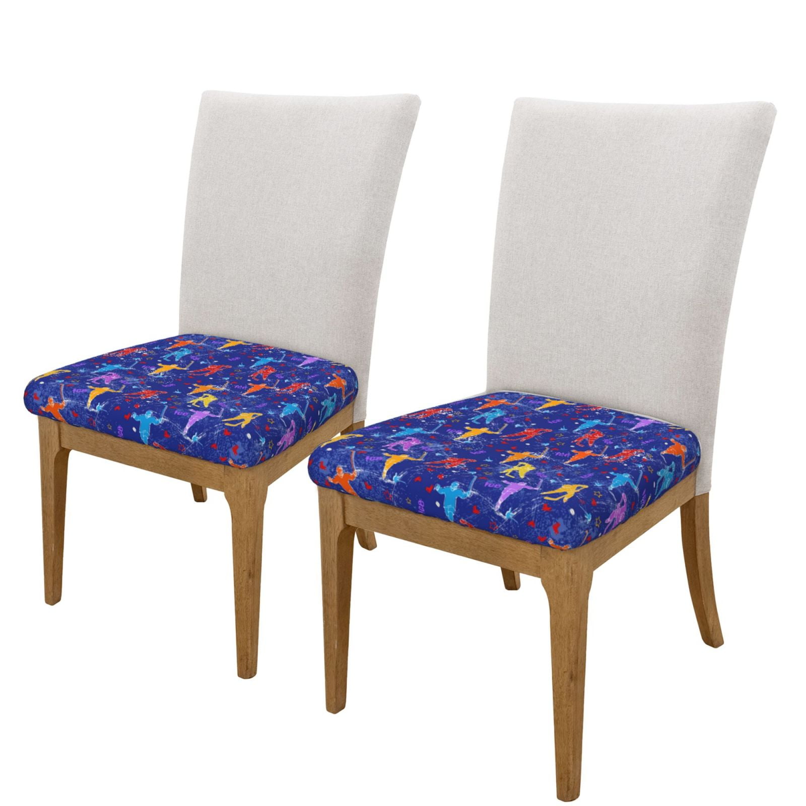 Vsdgher Ice Hockey Players With Puck Couch Cushion Covers, Sofa Covers Washable, Couch Cushion Covers, Soft Couch Covers(Don't include seat cushion)-Two Pieces
