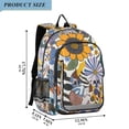 thumbnail image 2 of FORMRS Unisex School Backpack 17" Student Travel Bag with Laptop Compartment, Purple Flowers, 2 of 7