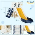 thumbnail image 4 of TLSUNNY Toddler Slide & Climber Playset, L-Shaped, W/ Basketball Hoop, Non-Slip Steps & Storage Space, Plastic Kids Slide Climber for Indoor, Outdoor, 4 of 11