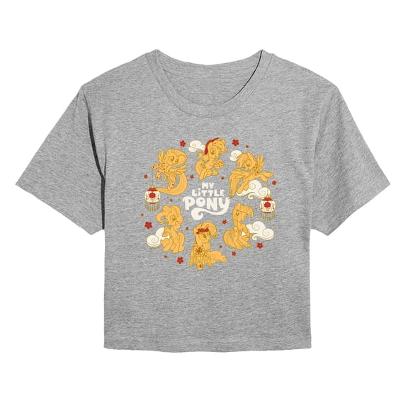 My Little Pony - Lunar New Year Ponies - Juniors Cropped Graphic T-Shirt