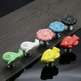 thumbnail image 3 of 4 Pcs Self-Stick Resin Cabinet Knobs Pull Handle Sunflower Shape Drawer Auxiliary Pulls Handle Helper Kitchen Sliding Door Window Wardrobe Handle Sticker Cupboard Knobs (Pink), 3 of 6