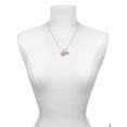 thumbnail image 3 of Delight Jewelry Silvertone Domed Multi Color DVM Mother & Daughter Heart Necklaces (Set of 2), 19"+2", 3 of 4