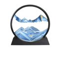 thumbnail image 1 of Paysage Marin Art de Sable en Mouvement Cadre en Verre Rond 3d Décoration Maison, 1 of 1