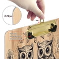 thumbnail image 4 of Wobogo Two Owls Sitting on Opposite Branches Acrylic A4 Clipboards Silver Clip Stardard Size 9×12.5in Office Decorative for Students Workers, 4 of 10