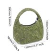 thumbnail image 4 of Bolsos Brillantes para Mujer Bolso Versátil Con Diamantes Imitación Cartera () Verde, 4 of 7