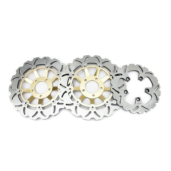 3PCs Front Rear Brake Discs Rotors For SUZUKI GSXR 750 1988-1995 89 90 91 92 93 94 95 GSXR 1100 1989-1995 1990 1991 1992 1993 1994