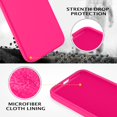 thumbnail image 2 of Cheeroll Shock Absorbent Silicone Cell Phone Case for Apple iPhone SE 2022, Hot Pink, 2 of 8