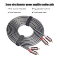thumbnail image 2 of Maoww 5MM Cables Stereo System Wear-resistant Alloy Plug Adapter Headphone Splitter Switch Sound Card for Television CD 5m, 2 of 6