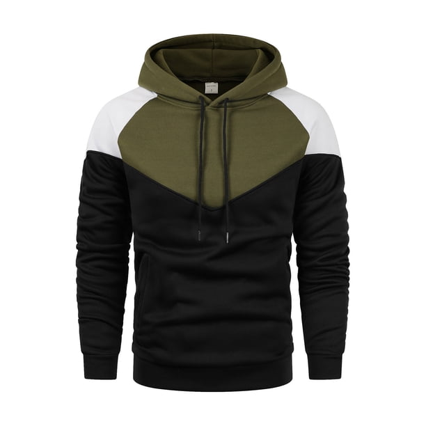 WILLBEST Sudaderas De Hombre para Hombre, Sudadera con Capucha y Cordón con Bloques De Color, Informal, De Negocios, A La Moda, Holgada y Cómoda XGrande